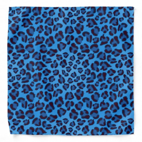 blue leopard texture pattern bandana