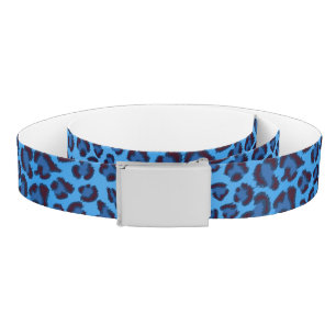 blue leopard texture pattern belt