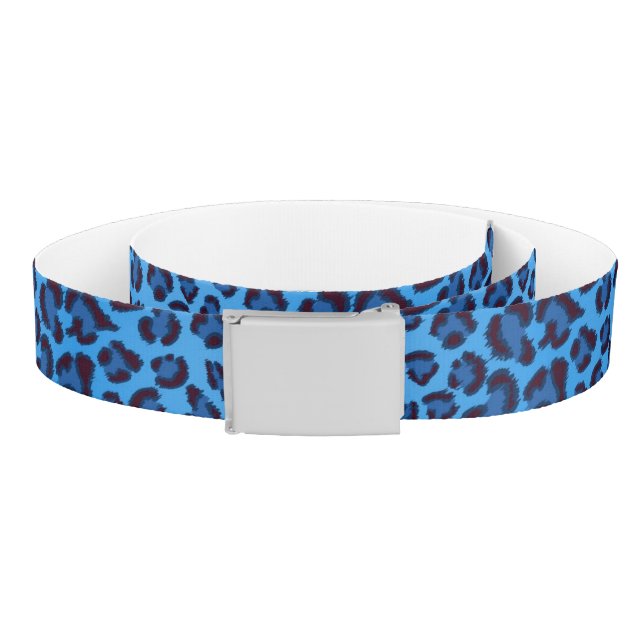 blue leopard texture pattern belt (Coil)
