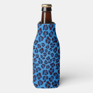 blue leopard texture pattern bottle cooler