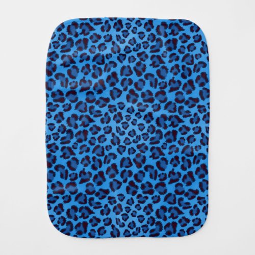 blue leopard texture pattern burp cloth