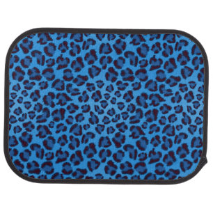 blue leopard texture pattern car mat