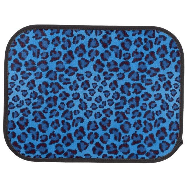 blue leopard texture pattern car mat (Rear)