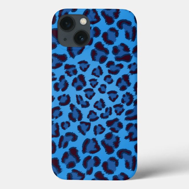 blue leopard texture pattern Case-Mate iPhone case (Back)