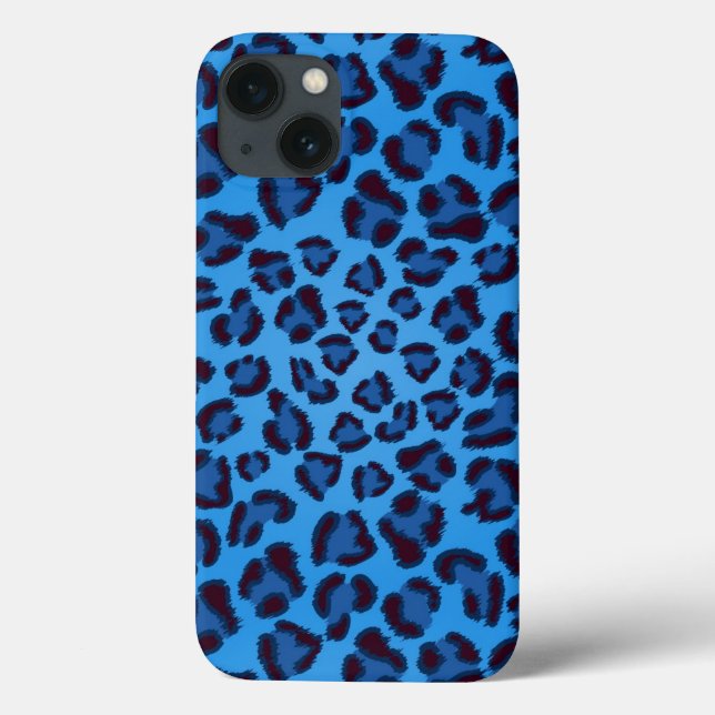 blue leopard texture pattern Case-Mate iPhone case (Back)