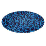 blue leopard texture pattern cutting board
