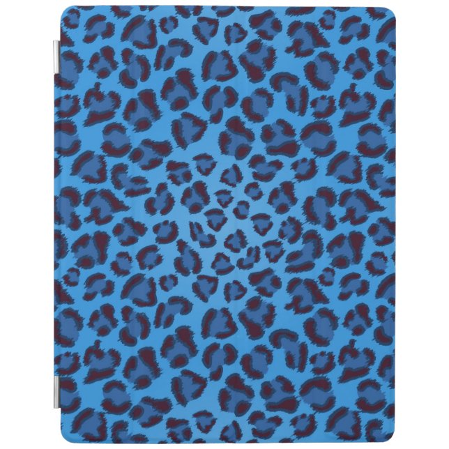 blue leopard texture pattern iPad air cover (Front)