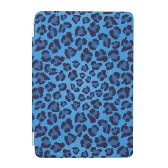 blue leopard texture pattern iPad mini cover (Front)