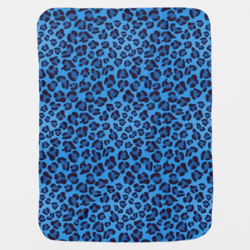 blue leopard texture pattern receiving blanket