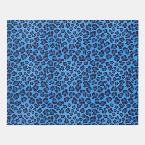 blue leopard texture pattern rug