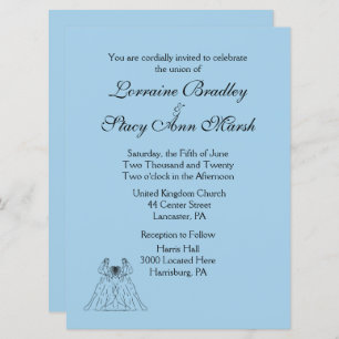 Blue Lesbian Invitation