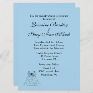 Blue Lesbian Invitation
