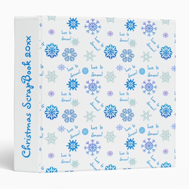 Blue Let It Snow Design Binder (Front/Spine)