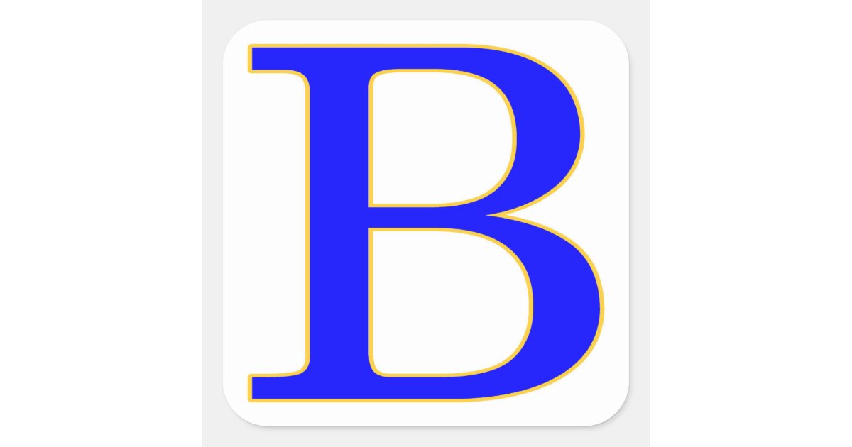 Blue Letter B Sticker