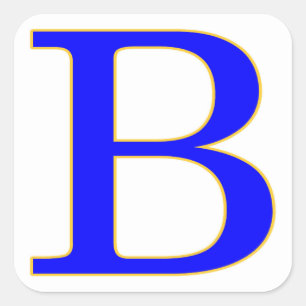 Blue Letter B Sticker