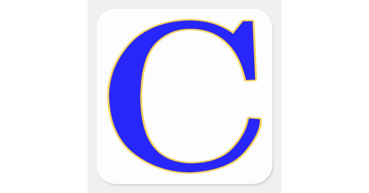 Blue Letter C Sticker