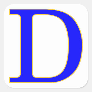 Blue Letter D Sticker