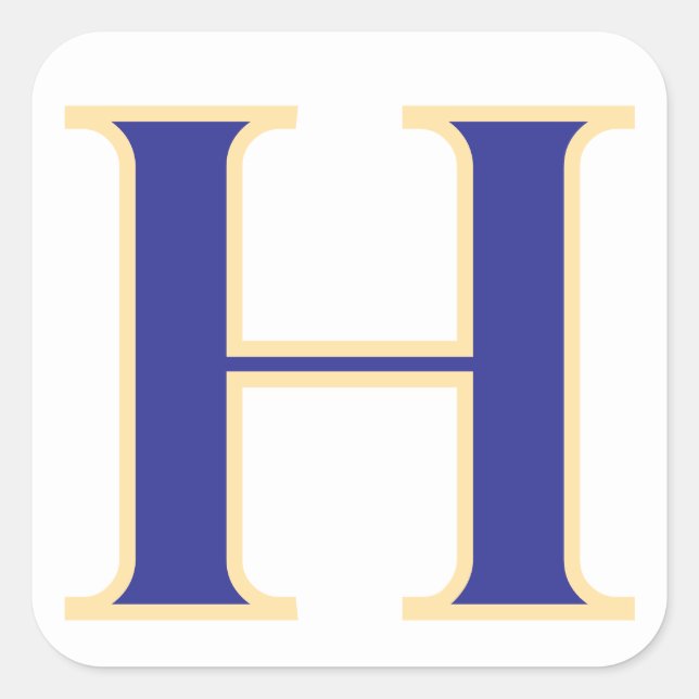 Blue Letter H Sticker (Front)