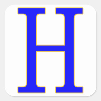 Blue Letter H Sticker