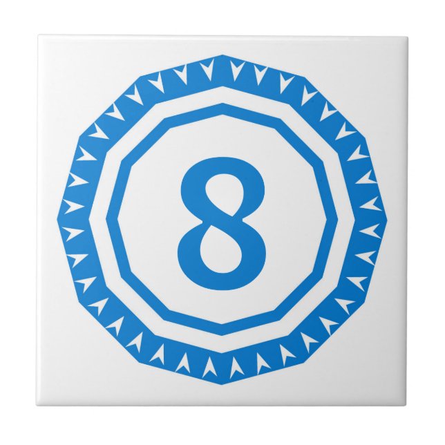 Blue  Letter House Number Tiles (Front)