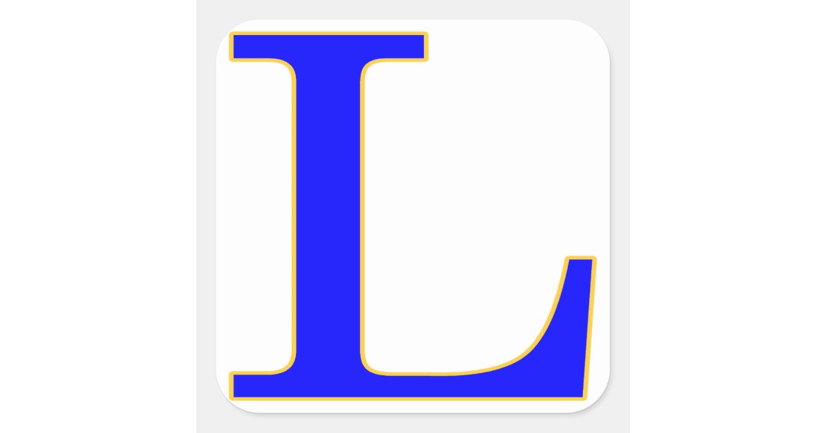 Blue Letter L Sticker