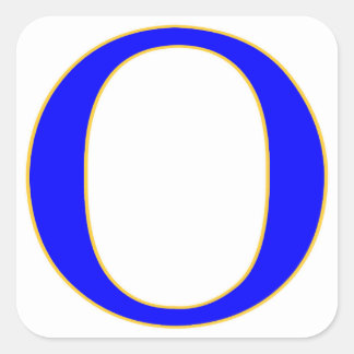 Blue Letter O Sticker