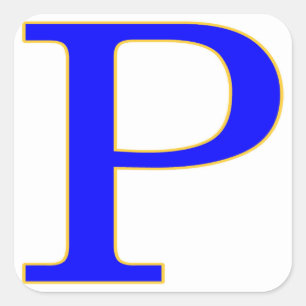 Blue Letter P Sticker