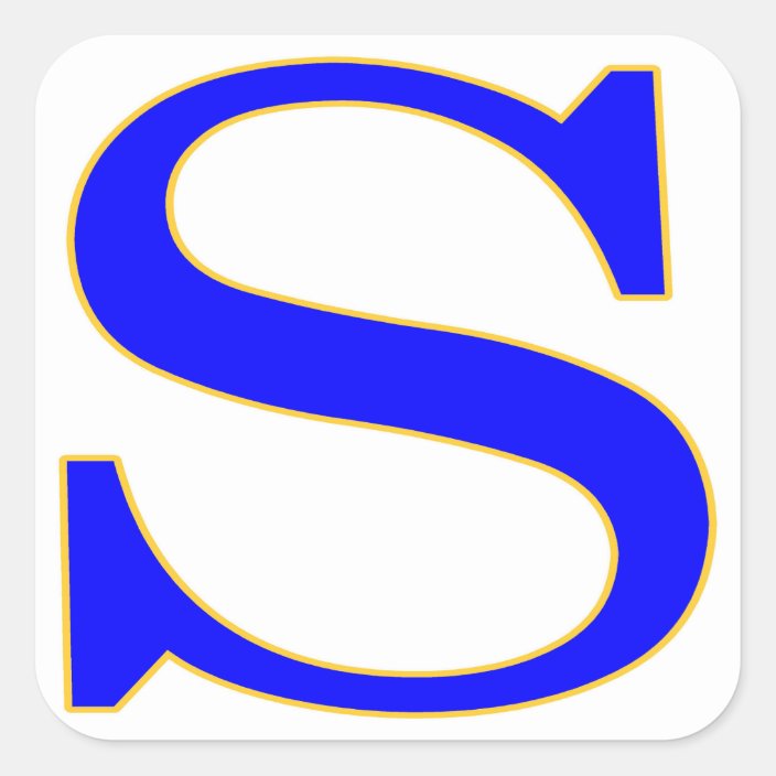 Blue Letter S Sticker