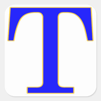 Blue Letter T Sticker