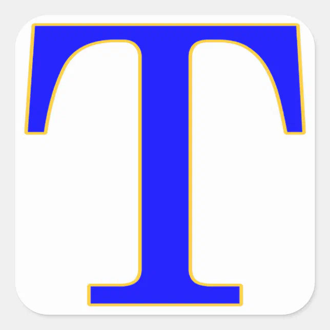 T Sign Blue Blue Letter T Sticker | Zazzle