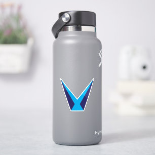 Blue Letter V Monogram Sticker