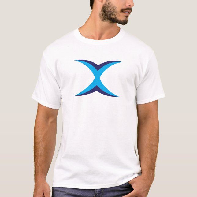 Blue Letter X Monogram T-Shirt (Front)