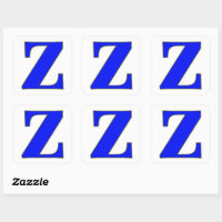 Blue Letter Z Sticker