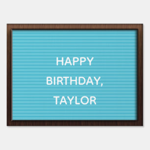 Blue Letterboard Marquee Sign Custom Message Sign