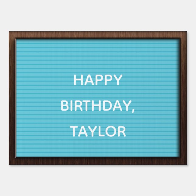 Blue Letterboard Marquee Sign Custom Message Sign (Front)