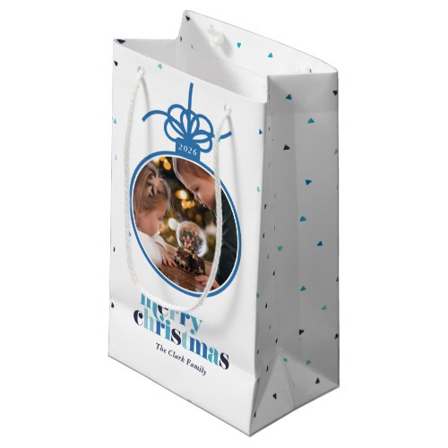 Blue Letters Ornament Photo  Small Gift Bag