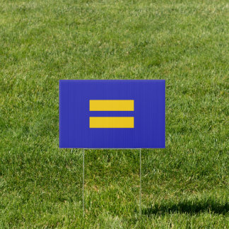 Blue LGBTQ+ Rights Flag Sign