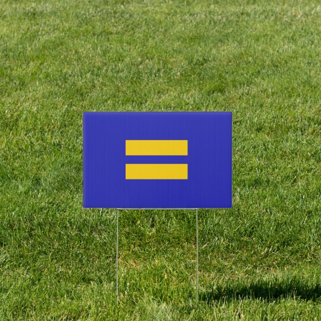 Blue LGBTQ+ Rights Flag Sign (Insitu)