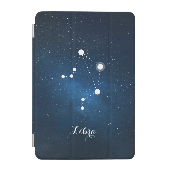 Blue Libra Zodiac Sign Constellation iPad Mini Cover (Front)