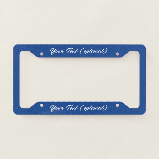 Blue License Plate Frame (Front)