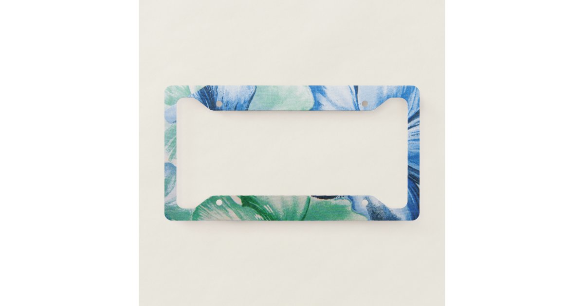 blue license plate frame Zazzle