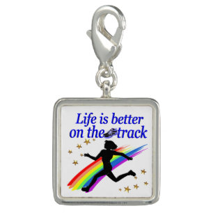 BLUE LIFE IS BETTER ON THE TRACK DESIGN CHARM