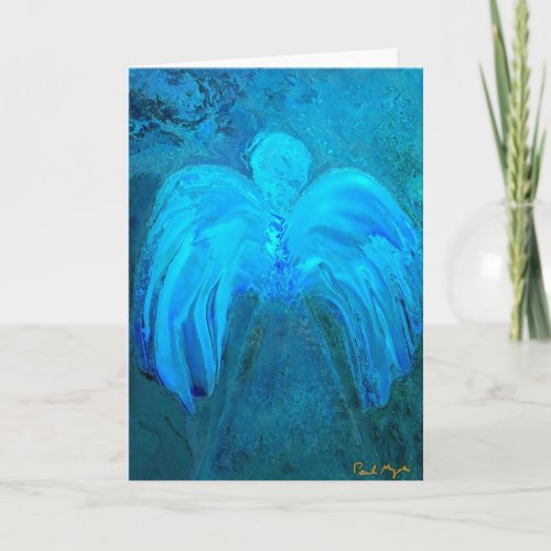 Blue Light Angel Greeting Card