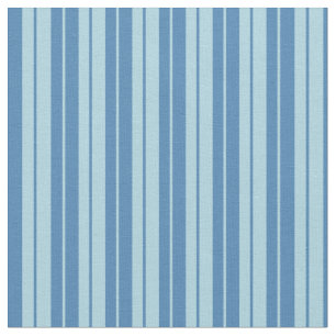 Blue & Light Blue Pattern of Stripes Fabric