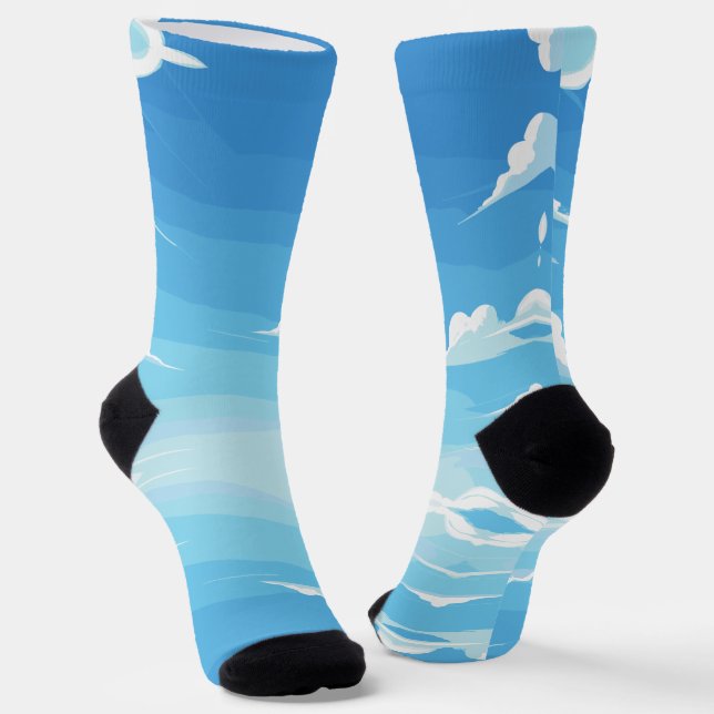 Blue & light blue socks (Angled)