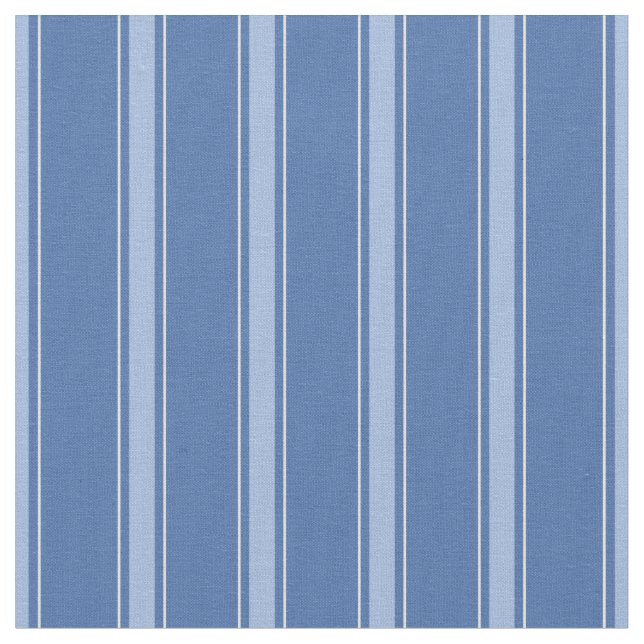 Blue & Light Blue Stripes Fabric (Close Up)