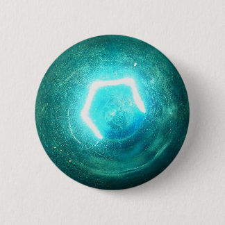 Blue Light Bulb Pinback Button