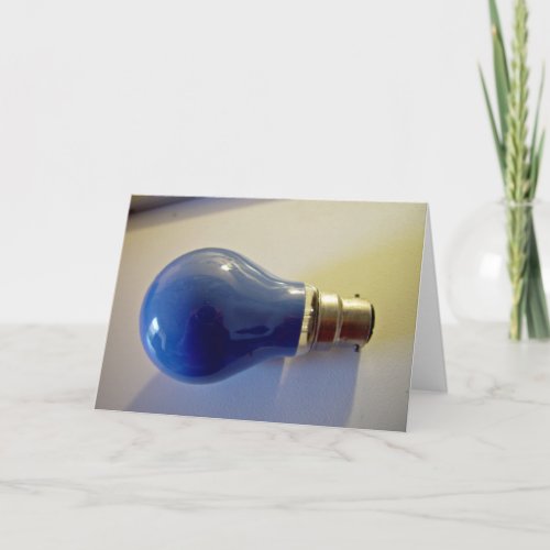 Blue light bulb with bayonet fitting card