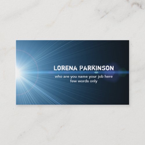 blue light business card