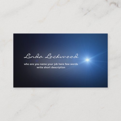 blue light business card